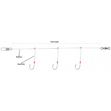 Triple Hook Rig (50 Packet Per Box) - MZTHR-10