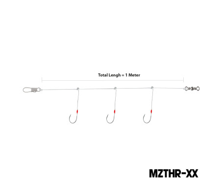 MAZUZEE - Triple Hook Rig (50 Packet Per Box)