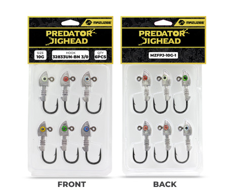 MAZUZEE - Predator Jighead - 10G (Hook: 32833UN-BN 3/0)