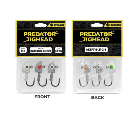 MAZUZEE - Predator Jighead - 21G (Hook: 32833UN-BN 3/0)
