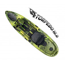 Torpedo 10.0 Pedal Fishing Kayak - Coral Green (10 Feet)