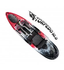 Torpedo 10.0 Pedal Fishing Kayak - Lava Red (10 Feet)