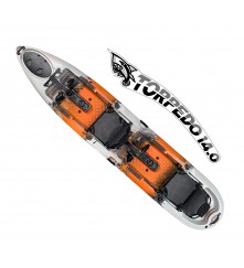 Torpedo 14.0 Pedal Fishing Kayak - Tiger Orange (14 Feet)