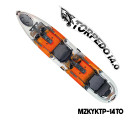 MAZUZEE - Torpedo 14.0 Pedal Fishing Kayak - Tiger Orange (14 Feet)