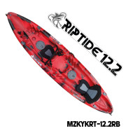 MAZUZEE - Riptide 12.2 Fishing Kayak - Rose Black (12.2 Feet)