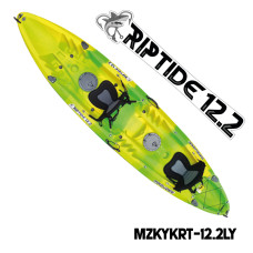 MAZUZEE - Riptide 12.2 Fishing Kayak - Lime Yellow (12.2 Feet)