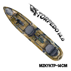 MAZUZEE - Torpedo 14.0 Pedal Fishing Kayak - Camo (14 Feet)