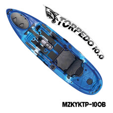 MAZUZEE - Torpedo 10.0 Pedal Fishing Kayak - Ocean Blue (10 Feet)