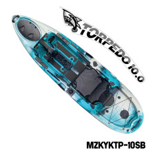 MAZUZEE - Torpedo 10.0 Pedal Fishing Kayak - Sky Blue (10 Feet)