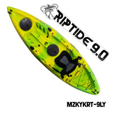 MAZUZEE - Riptide 9.0 Fishing Kayak - Lime Yellow (9 Feet)