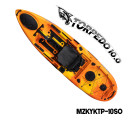 MAZUZEE - Torpedo 10.0 Pedal Fishing Kayak - Sunset Orange (10 Feet)