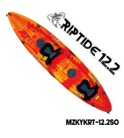 MAZUZEE - Riptide 12.2 Fishing Kayak - Sunset Orange (12.2 Feet)