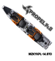 MAZUZEE - Propel 14.8 Fishing Kayak - Tiger Orange (14.8 Feet)