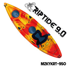 MAZUZEE - Riptide 9.0 Fishing Kayak - Sunset Orange (9 Feet)