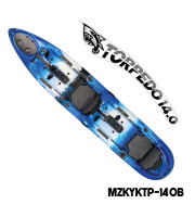 MAZUZEE - Torpedo 14.0 Pedal Fishing Kayak - Ocean Blue (14 Feet)