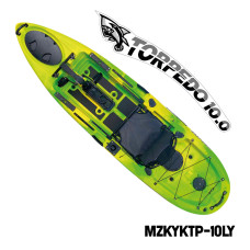 MAZUZEE - Torpedo 10.0 Pedal Fishing Kayak - Lime Yellow (10 Feet)