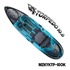 MAZUZEE - Torpedo 10.0 Pedal Fishing Kayak - Ocean Black (10 Feet)