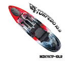 MAZUZEE - Torpedo 10.0 Pedal Fishing Kayak - Lava Red (10 Feet)