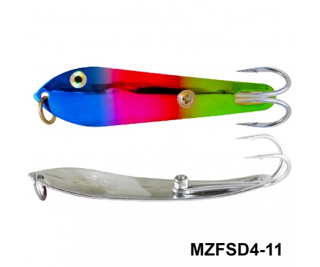 Fishing Spoon with Double Hooks  -  (Size: 4)