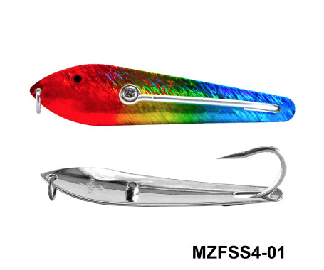 Fishing Spoon with Single Hooks   -   (Size: 4) Fishing Spoon with Single Hooks   -   (Size: 4)