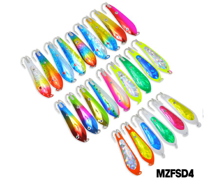 MAZUZEE - Fishing Spoon with Double Hooks  -  (Size: 4)