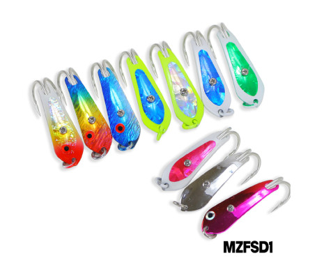 MAZUZEE - Fishing Spoon with Double Hooks  -  (Size: 1)