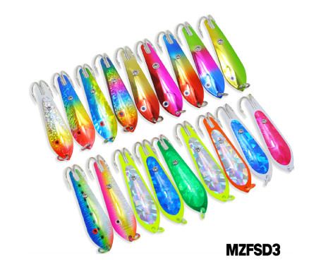 MAZUZEE - Fishing Spoon with Double Hooks  -  (Size: 3)