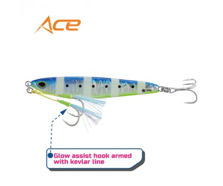 Ace Jig Lure with Assist Hook and Treble Hook  (25G / 35G / 50G / 80G / 100G)