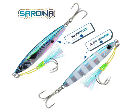 Sardina - Two-Face 3D Jigs (100G / 80G / 60G / 40G) - MZFJ11-3DXX-XXG