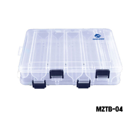 MAZUZEE - Double Sided Fishing Tackle Box - 10 Compartments