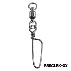 MAZUZEE - BALL BEARING SWIVELS WITH COAST LOCK SNAP BLACK PLATED