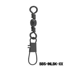 MAZUZEE - Brass Barrel Swivel With Interlock Snap Black Nickel Plated