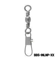 MAZUZEE - Brass Barrel Swivel With Interlock Snap Nickel Plated