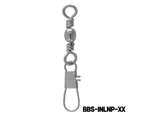 MAZUZEE - Brass Barrel Swivel With Interlock Snap Nickel Plated