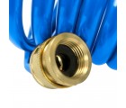 7.6 Meter Coiled Hose & Trigger Nozzle (with brass end fittings) - MZMCHK-BL