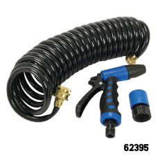 MAZUZEE - Coiled Hose With Nozzle - Black