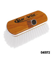 Star Brite - Hard Wash Brush - Wood Block 8" with Bumper Brush (White)