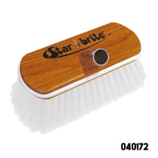 Star Brite - Hard Wash Brush - Wood Block 8" with Bumper Brush (White)