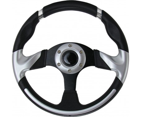 Steering Wheel (With PU Sleeves) - SILVER