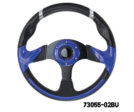 AAA - Steering Wheel (With PU Sleeves) - BLUE/BLACK