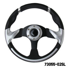 AAA - Steering Wheel (With PU Sleeves) - SILVER