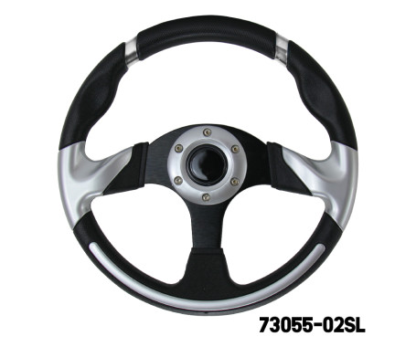 AAA - Steering Wheel (With PU Sleeves) - SILVER AAA - Steering Wheel (With PU Sleeves) - SILVER