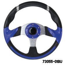 AAA - Steering Wheel (With PU Sleeves) - BLUE/SILVER