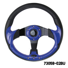 AAA - Steering Wheel (With PU Sleeves) - BLUE/BLACK