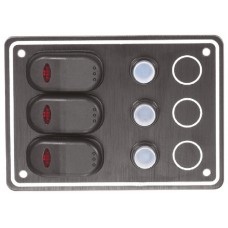 3 Gang Switch Panel Model: 10031-BK
