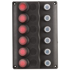 6 Gang Switch Panel Model: 10042-BK
