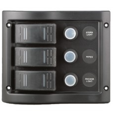 3 Gang Switch Panel Model: 10013-BK