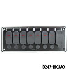 AAA - 7 Gang Switch Panel - With USB Ports ( Type A + Type C)