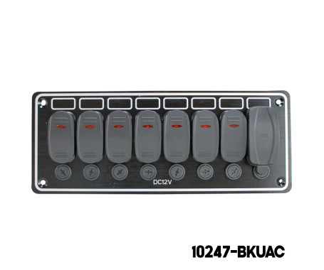 AAA - 7 Gang Switch Panel - With USB Ports ( Type A + Type C)