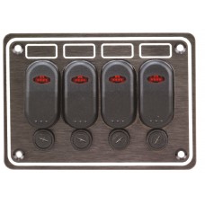 4 Gang Switch Panel Model: 10047-BK